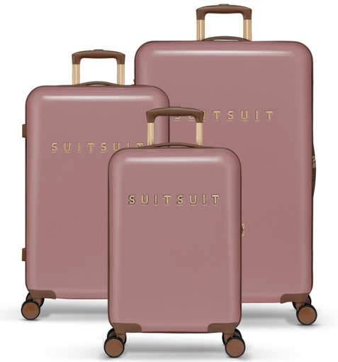 Obrázek z Sada cestovních kufrů SUITSUIT TR-7211/3 Fab Seventies Old Rose - 91 L / 60 L / 32 L 