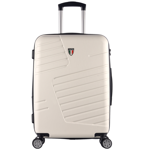 Obrázek z Cestovní kufr TUCCI Boschetti T-0278/3-M ABS - bílá - 62 L + 35% EXPANDER 
